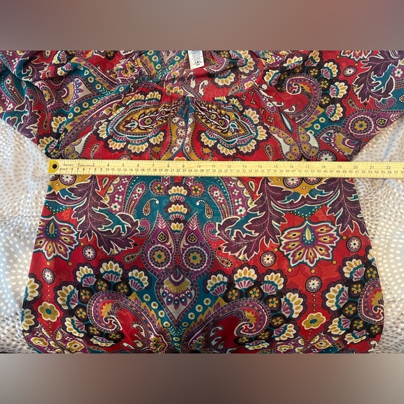 Lilypad Sheer Fringed Blouse Floral Paisley Boho Chic Size M - Picture 12 of 14
